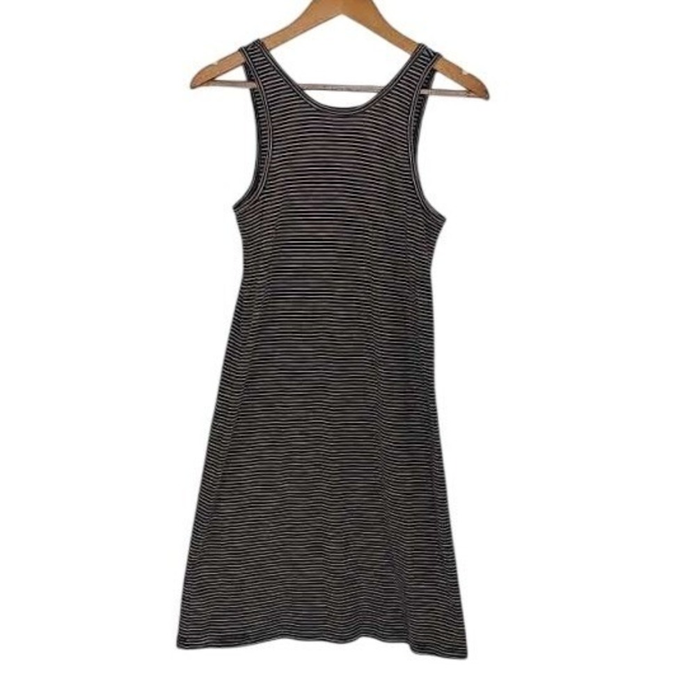 MADEWELL Striped Tank Dress S Black White Sleeveless Cotton‎ Casual NWOT Coastal - Picture 4 of 8